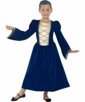 Kinderkostuum middeleeuwse prinses jurk