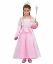 Kinderkostuum roze glitter prinsessenjurk