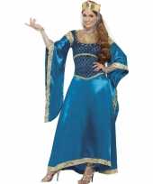 Prinsessen jurk in de kleur blauw